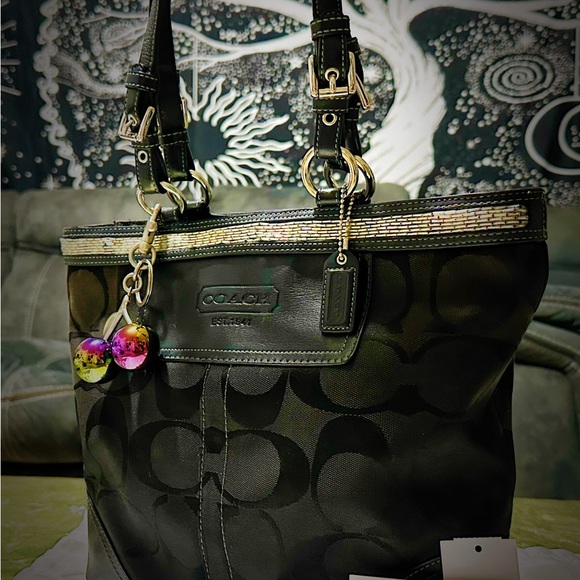 Vintage Y2K Coach 2006 Black Tote Bag shoulder bag - Picture 7 of 16